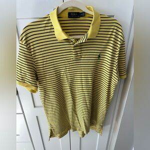 Polo by Ralph Lauren Yellow Striped Men's Shirt large exc condition
